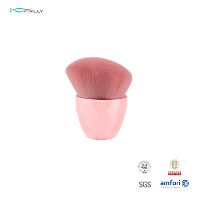 प्लास्टिक ट्यूब के साथ गुलाबी सिंथेटिक बाल व्यक्तिगत मेकअप ब्रश